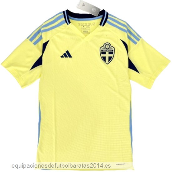 Nuevo Tailandia 1ª Camiseta Suecia 2024 Amarillo Baratas